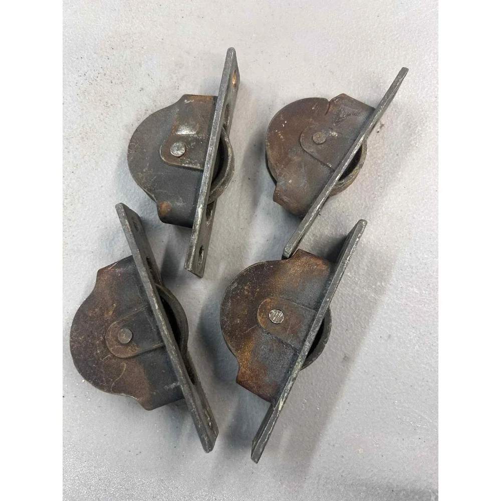Lot Of 2 vintage victorian window weight pulleys